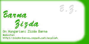 barna zizda business card